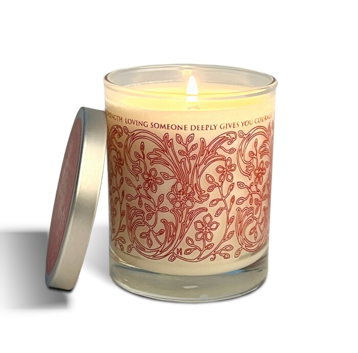decorative spa candle, love